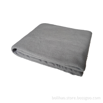 Dubbelsida upphöjd polar fleece filt kastar